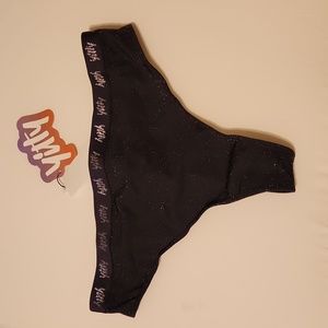 Black Sparkly thong